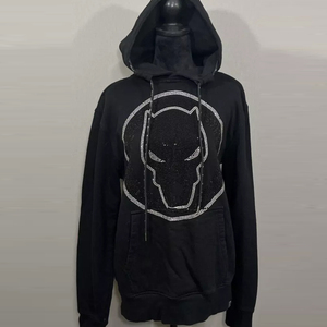 เสื้อฮู้ดดี้คุณภาพสูง ผ้าฝ้าย 100% ประดับคริสตัลเพชร หนานุ่ม สวมใส่สบาย เป็นมิตรต่อสิ่งแวดล้อม ผ้าฟลีซฝ้ายอย่างดี - Product Image 1