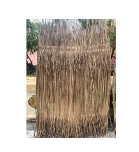 Traditional Eco-Friendly <b>Waterproof</b> Portable Palm Leaf Roofing <b>Sheets</b> Zipper / Farmhouse Straw Beach Umbrella for Resort Roofs - Product Image 5