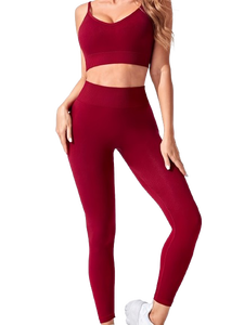 Conjunto Deportivo de Una Pieza para Mujer, Ropa de Yoga de Alta Elasticidad, Ropa de Gimnasio, Talla Grande, Bra y Pantalones de Yoga Sexys para Mujer - Product Image 2