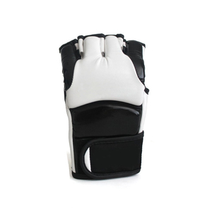 Guantes Deportivos de Medio Dedo, de Cuero PU, con Correa Ajustable para la Muñeca, para Gimnasio, Unisex, Negro y Blanco - Product Image 4