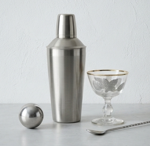 Shaker à cocktails en métal très vendu, outil de bar en acier inoxydable, meilleur prix, ensemble shaker et doseur à cocktails plaqué argent - Product Image 1