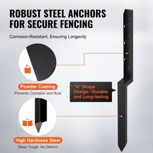 Kit di Riparazione per Pali di Recinzione in Acciaio Resistente, Confezione da 2, con Picchetto di Supporto per Ancoraggio a Terra, Diametro Interno 2 x 2 Pollici - Product Image 3
