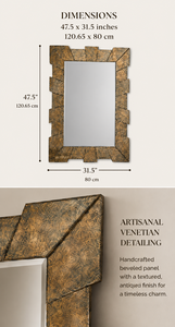 Venetian <b>Mirror</b> Plain Antique Carved Antique Wall <b>Mirror</b> Etched Floral Beveled Frame Antique <b>Silver</b> Full Length Decorative - Product Image 2