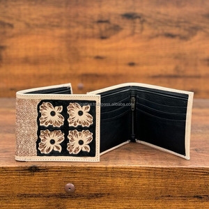 กระเป๋าสตางค์ใบสั้นแบบมีซิปของผู้ชายทำจากหนังแท้ลายตะวันตกแบบแฟชั่นถือกระเป๋าใส่บัตรสำหรับเป็นของขวัญ - Product Image 5