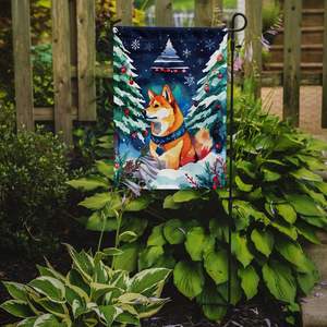 Shiba Inu Noël Jardin Drapeau Multicolore Décoratif Cour Bannière pour Patio Oeuvre pour Petit Jardin Lits De Fleurs Boîte Aux Lettres Drapeau - Product Image 2