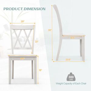 Set di 2 Sedie da Pranzo in Legno Stile Mid-Century Farmhouse Retrò per Cucina e Arredamento Vintage - Product Image 4