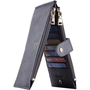 Portefeuille multi-cartes RFID de grande taille pour femmes, avec poche zippée, porte-cartes de crédit - Product Image 1