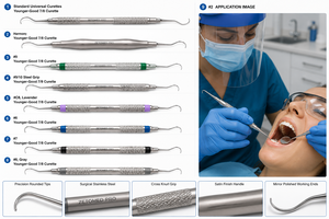 Curette universelle dentaire Premium Younger-Good 7/8 pour détartrage parodontal, instrument OEM Zetomed Pro - Product Image 6
