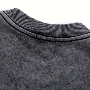 T-shirt ample et décontracté pour homme en coton tricoté 100% avec effet délavé, style streetwear, confortable pour le quotidien - Product Image 3