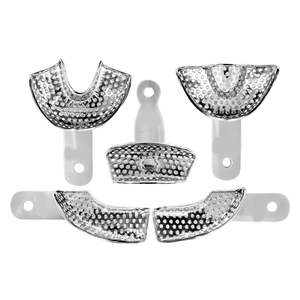 Plateaux d'empreinte dentaire partielle anti-reflux Azicon - Plateaux d'empreinte sectionnels oraux en acier inoxydable autoclavables - Product Image 2