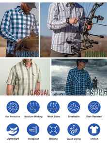 Polo de Pesca para Hombre, Moderno, con Logotipo Personalizado, Sublimado, 100% Poliéster, UPF 50, Resistente al Viento, Talla Grande, para Verano - Product Image 4