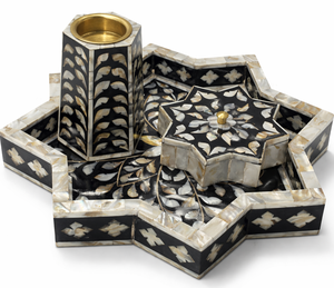 Juego de Porta Incienso de Resina y Hueso con Bandeja y Caja, el Más Vendido, para Regalos Festivos de Ramadán y Eid, Lujoso, Aromático y Moderno, Madkhan - Product Image 4