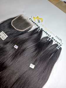 Cierre de encaje HD 5x5 BIRMESA RIZADO HD CIERRE 100% CABELLO HUMANO REAL WHOSALE VIETNAMÉS CRUDO PARA MUJERES - Product Image 2