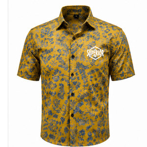 Chemise décontractée pour homme à motif floral de qualité supérieure avec un tissu doux et respirant et une coupe régulière confortable pour tous les jours - Product Image 1