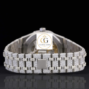 Top Demanded Luxury White Iced Out Mossinate Diamond Watch with Stainless Steel Band Luxury Hip Hop Jewelry Available for Sale - Product Image 3