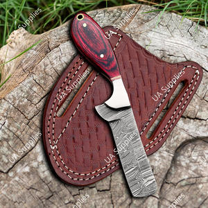 Couteau de boucher professionnel Full Tang en acier Damas avec manche en bois Pakka, idéal pour la chasse, le camping et le style western, support OEM/ODM - Product Image 4