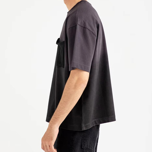 Camiseta Oversize para Hombre, Fabricada en Algodón Liso, Corte Holgado, Estilo Urbano Minimalista, Informal - Product Image 4
