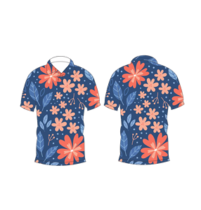 เสื้อโปโลพิมพ์ลายดอกไม้สำหรับบุรุษแขนสั้นลำลองฤดูร้อนเสื้อยืดแฟชั่นคอปกแบบกระดุม - Product Image 6