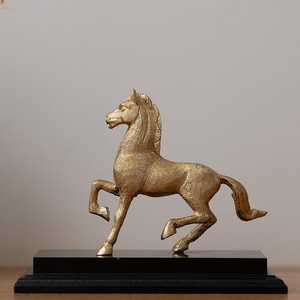 Elegant Golden Brass Horse Figurine Handmade Modern Animal Sculpture Eco-Friendly Durable Tabletop <b>Decor</b> Living Room Display - Product Image 5