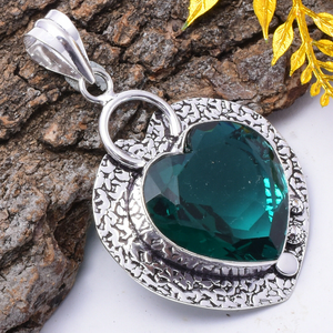 Colgante de Turmalina Azul de Diseño en Plata de Ley 925 con Topacio Azul, Regalo de Joyería para Ella en Aniversario, Cumpleaños o Boda - Product Image 1