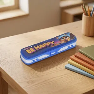 VIKAS Original Premium MINI Pencil <b>Box</b> Strong Hard Plastic Storage Organizer for Carrying <b>Pens</b> Pencils Sharpener Markers - Product Image 6