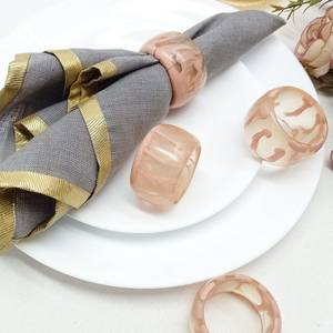Nouvel anneau de serviette artisanal en résine, porte-serviettes pour événements de mariage, décoration de table, vente en gros - Product Image 1