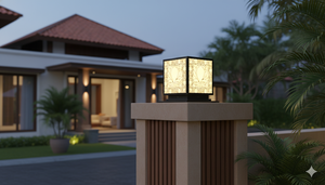 Lámpara de poste para exteriores/pared/villa/jardín CM Decor, Vietnam, 1 año de garantía, acero/inoxidable, montaje empotrado, CA 220V (±10%), 300 lm LED, extraíble - Product Image 4