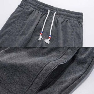 Pantalones Cortos Bermuda de Punto para Hombre, Color Sólido, con Cordón Ajustable, Bolsillos, Cintura Media, Tejido de Algodón Transpirable - Product Image 5