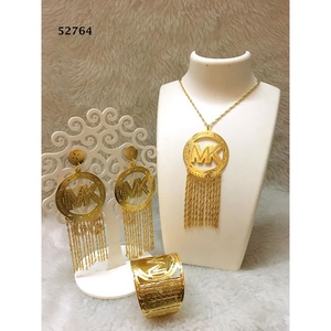 Collection africaine Ensemble de bijoux de mode plaqué or pour occasions spéciales-Mariages Fêtes Fiançailles Cadeaux anniversaires - Product Image 1