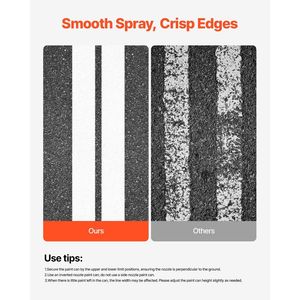 Macchina per Tracciatura Linee Stradali a 4 Ruote, 24 X 13 X 35.4 Pollici, Larghezza Regolabile 2-4 Pollici, per Lavori Pesanti - Product Image 3