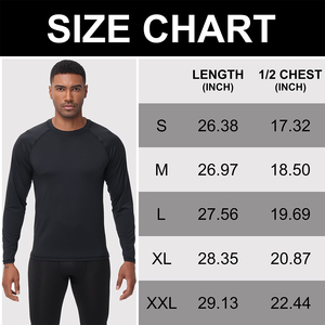 Men's <b>Black</b> <b>Long</b> Sleeve Quick Dry Athletic Shirt Slim Fit Sporty O-Neck Knitted Polyester <b>Top</b> - Product Image 5