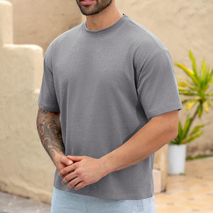 T-shirt surdimensionné personnalisé, coupe ample, mélange de coton, décontracté, streetwear d'été, épaules tombantes, manches courtes, t-shirts confortables - Product Image 3
