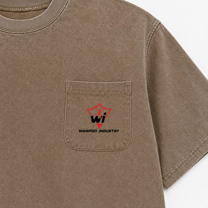 Premium Vintage Washed Oversized <b>Pocket</b> <b>T</b> <b>Shirt</b> Custom Heavyweight Cotton Casual Streetwear Loose Fit Garment Dyed Unisex wear - Product Image 5