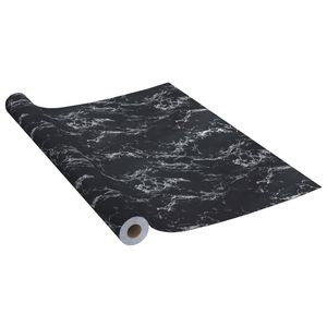 Black Stone 196.9"x35.4" PVC Self-Adhesive Furniture Film <b>Edge</b> <b>Banding</b> - Product Image 2