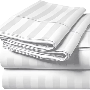 Juego de Sábanas de Microfibra de 1 cm con Rayas Blancas, Calidad de Hotel, Suaves, Transpirables y Duraderas, Proveedor Mayorista para Hostelería - Product Image 5