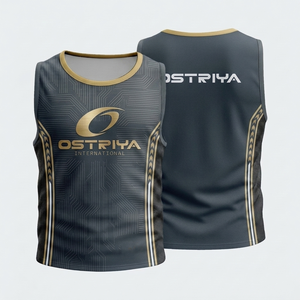 Custom Breathable Printed 100% Polyester Quick Dry Soccer <b>Bibs</b> Football <b>Training</b> Vest Front Logo Personalized Team Practice - Product Image 2