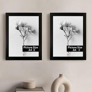 Handmade Vintage Solid Wood Minimalist <b>Black</b> A4 Vertical Rectangle Wall Mount Durable <b>Photo</b> <b>Frame</b> - Product Image 3