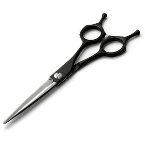 Black Coated Stainless Steel Manual Barber Scissors Curved Hair Cutting <b>Shears</b> Salon Grooming <b>Tool</b> by Zoul - Product Image 1