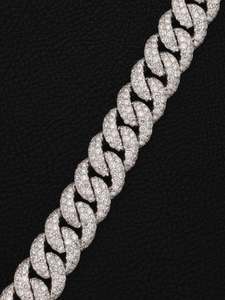 Pass Diamond Tester 20mm Moissanite Cuban 925 Silver Rhodium Plated Trendy Miami Hip Hop Vvs Moissanite Link Chain <b>Gift</b> - Product Image 6