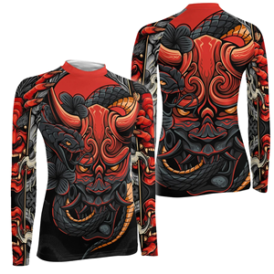 T-shirt de compression à manches courtes pour femmes, imprimé par sublimation, séchage rapide, pour l'entraînement BJJ MMA - Product Image 4