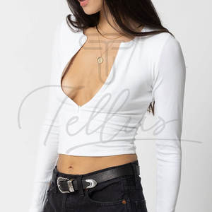 Top corto cómodo para mujer, nueva moda, servicio OEM, top corto transpirable para mujer, venta en línea a precio razonable - Product Image 2