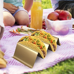 Taco Holder Rack Stainless Steel Reusable Metal Taco Holder Stand Taco Rack Stainless Steel Kitchen <b>Tool</b> - Product Image 5