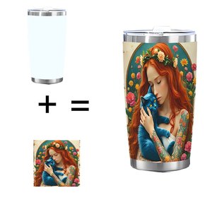 Stainless Steel Tumbler 20oz Vacuum <b>Insulated</b> Reusable Drink <b>Cup</b> For Home Office Car Use - Product Image 1