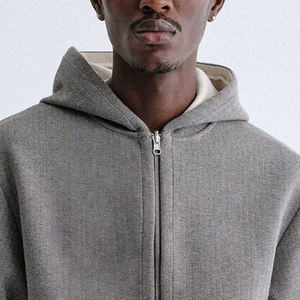 Hoodie homme tendance et stylé, design streetwear, fermeture éclair, matière de haute qualité, avec logo personnalisé. - Product Image 2