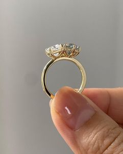Anillo de Compromiso con Diamante Cultivado en Laboratorio, Certificado por IGI, Anillo de Boda de 2.40 Quilates, Oro Amarillo de 14k, Joyería para Regalo de Fiesta - Product Image 2