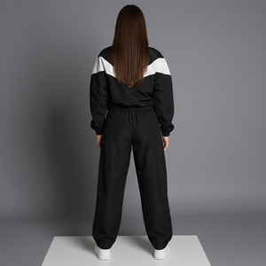 Survêtement pour femmes en coton 100% OEM/ODM, hiver, uni, 2 couleurs, coupe classique confortable, logo imprimé personnalisé - Product Image 5