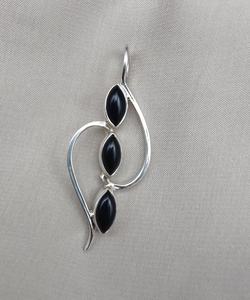 Colgante de ónix negro, joyería de plata de ley 925 para mujer, collar de piedras preciosas naturales, regalo minimalista elegante - Product Image 3