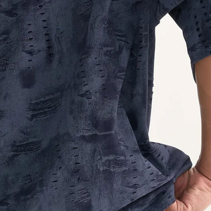 T-shirt tie-dye oversize pour homme, manches courtes, col rond, style streetwear, jersey en coton, imprimé, coupe classique - Product Image 5