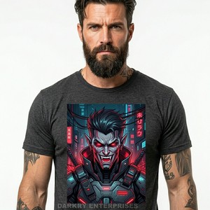 Camiseta Negra para Hombre con Estampado Gráfico de Eclipse Solar y Cementerio, Estilo Dark Fantasy, Algodón Pesado, Ropa Urbana, Fabricante Mayorista - Product Image 5