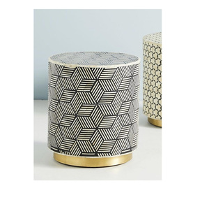 Chất Lượng Tốt Nhất Xương Inlay Giường Side Bảng Thiết Kế Phân Trong Đen Xương Inlay Side Bảng Ấn Độ Cho Đồ Nội Thất Phòng Khách - Product Image 4